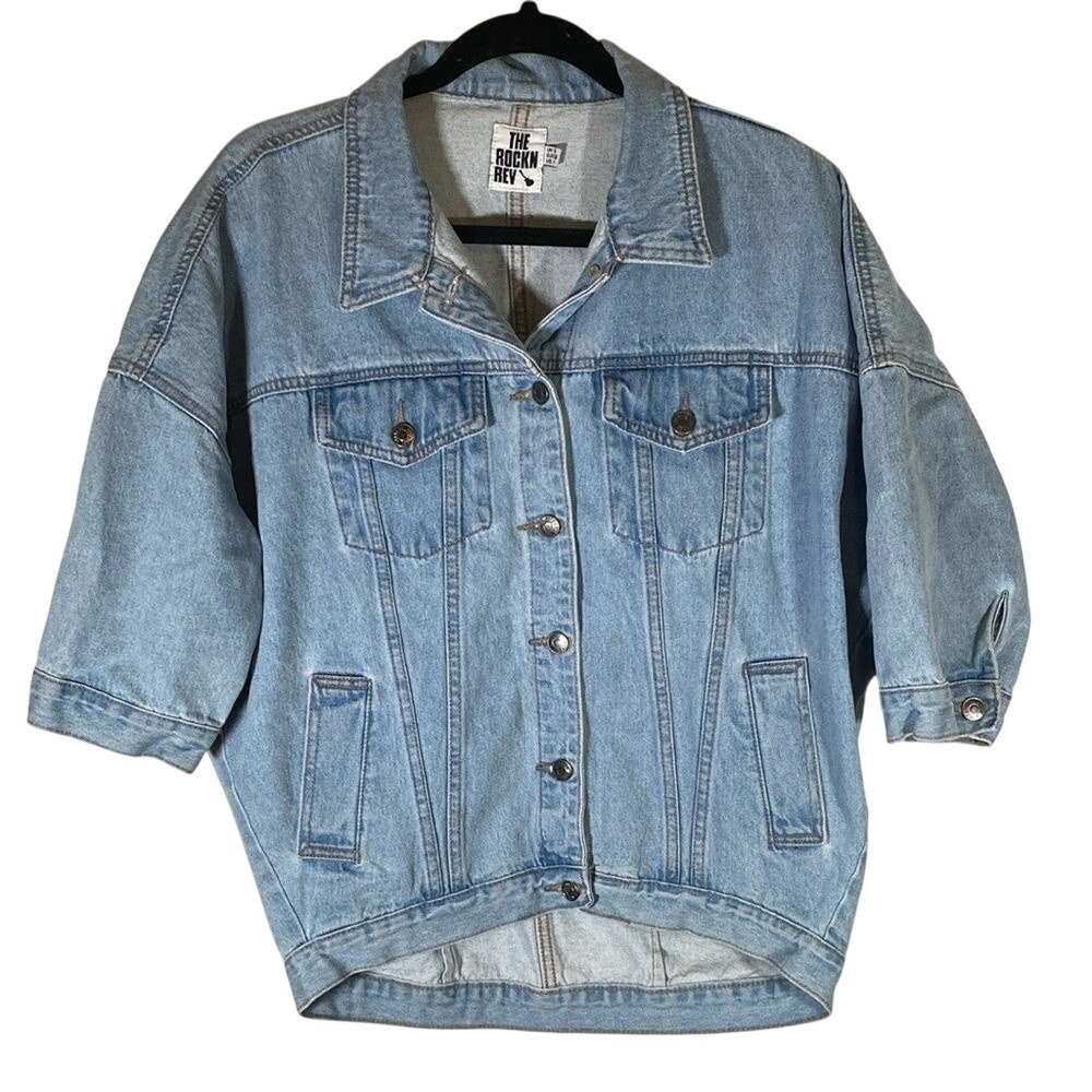 The Rockin rev Women's Blue Denim Jacket size 4